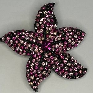Vintage c.1960's Robert Mandle Rhinestone Starfish Brooch